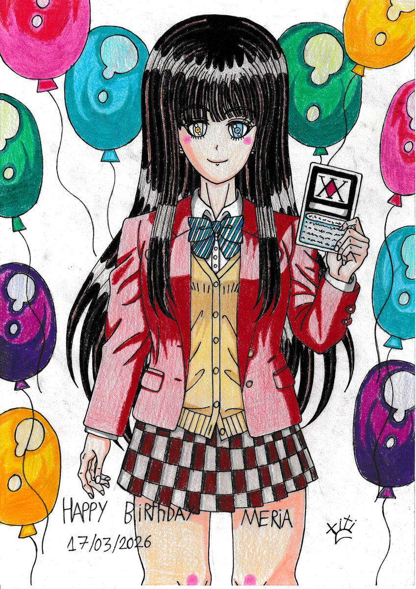 This is a pixiv picture whose title is メリアお誕生日おめでとう🥳🎂🍾👯‍♀️💃🏻🕺🏻🎇🎆🎊🎉🎈🎁🪩🥂.