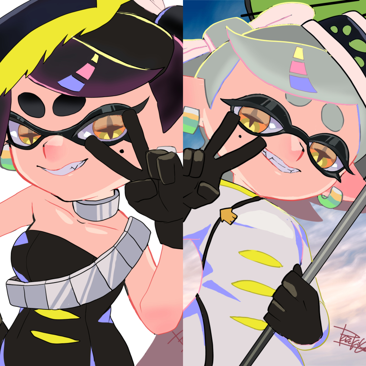 This is a pixiv picture whose title is ✌.