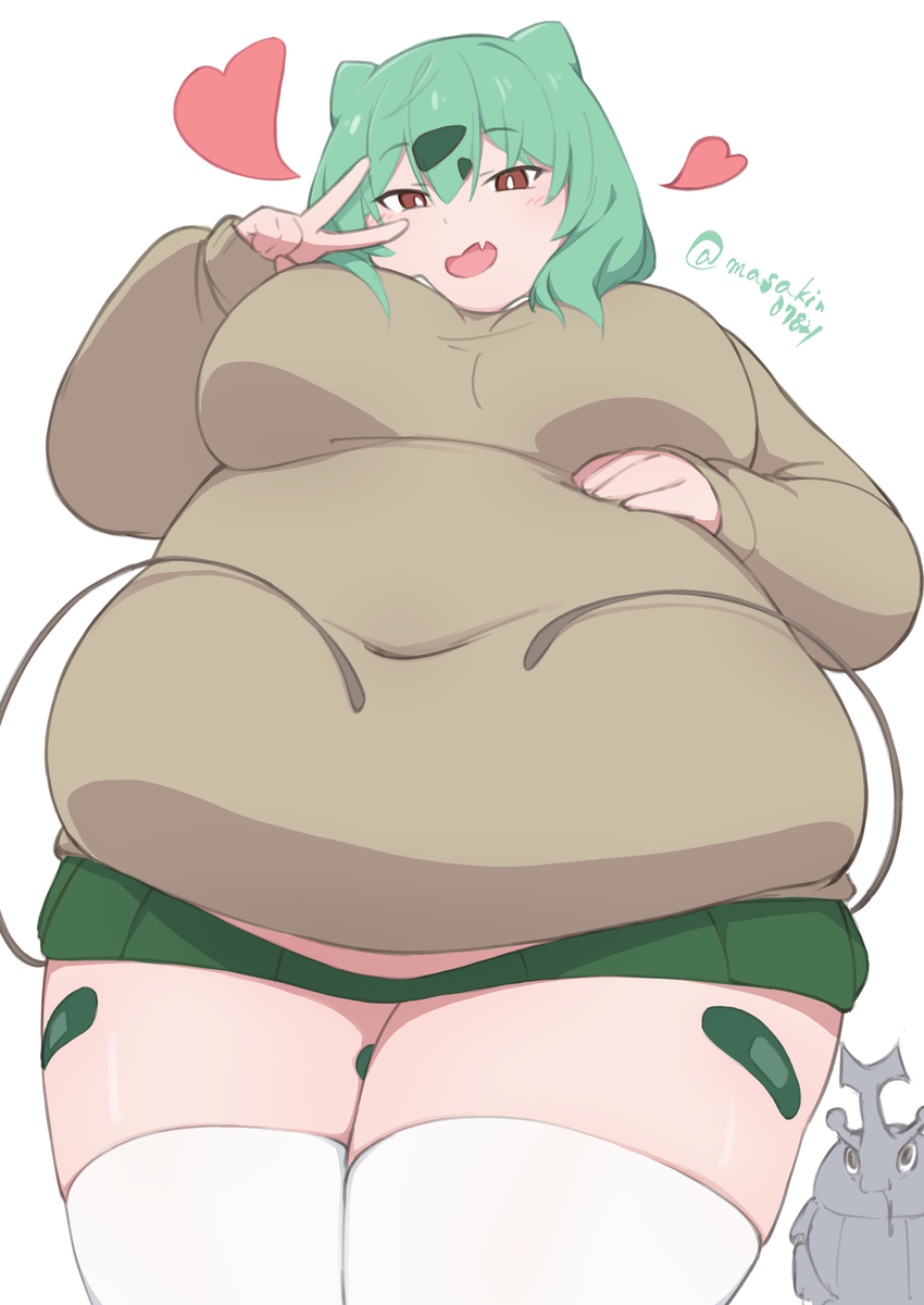 This is a pixiv picture whose title is ぽっちゃりギャルフシギダネ.