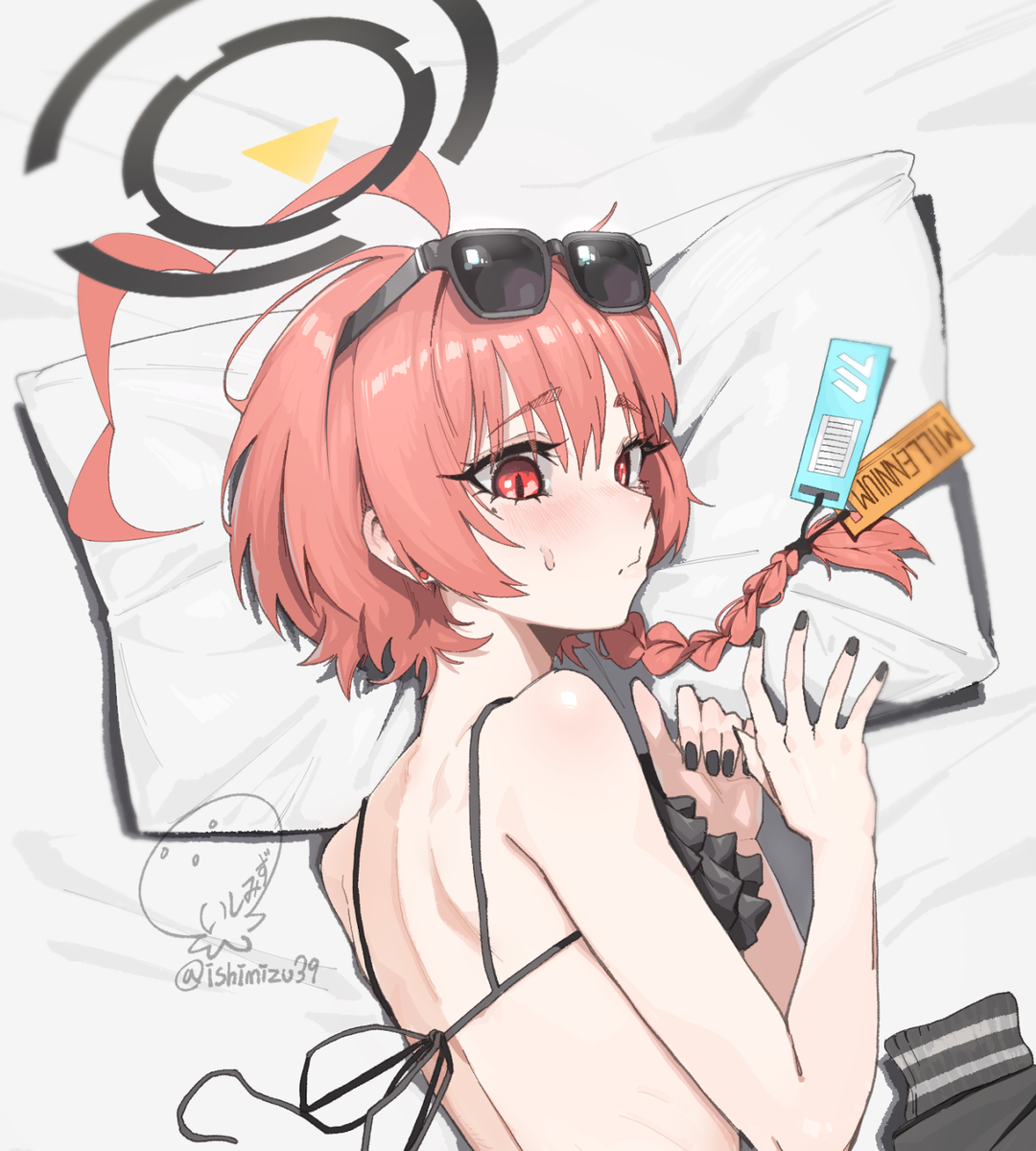 This is a pixiv picture whose title is 水着ネルちゃん.