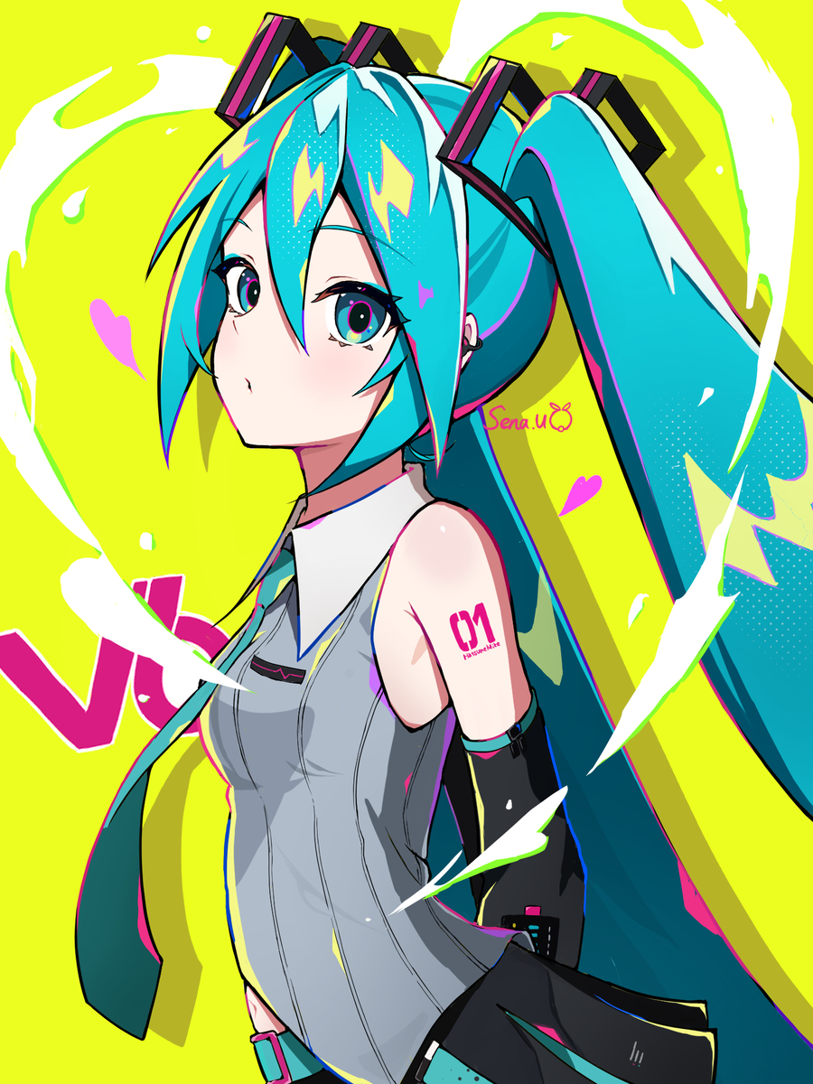 This is a pixiv picture whose title is V6ミク🩵.