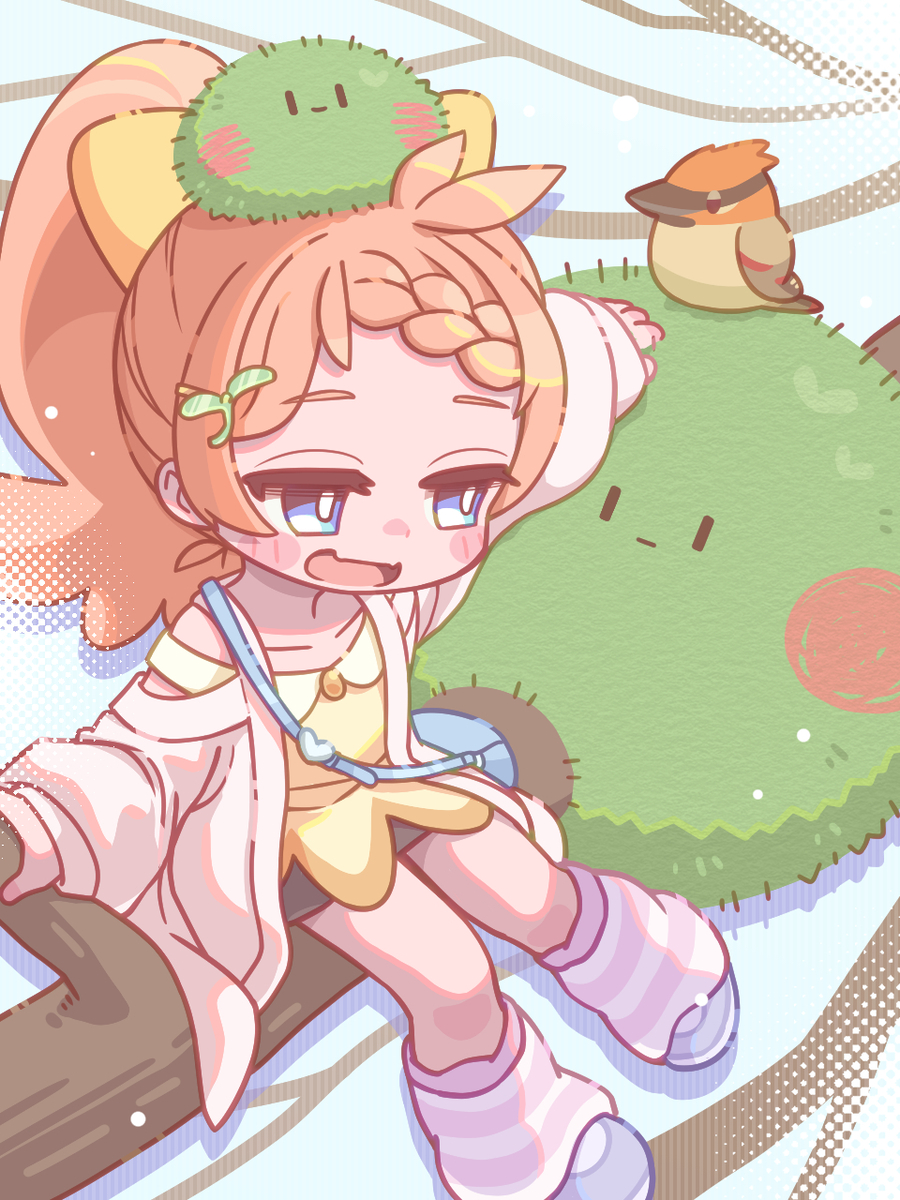 This is a pixiv picture whose title is のんびりイラスト「ヤドリギ」.