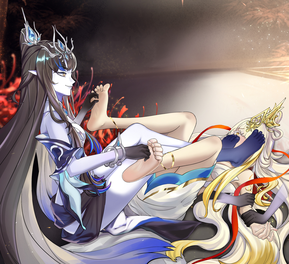 This is a pixiv picture whose title is 妙时天女And历世天母.