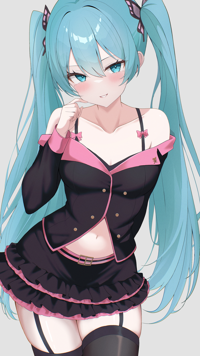 This is a pixiv picture whose title is ハニーウィップミク （Skebご依頼絵）.