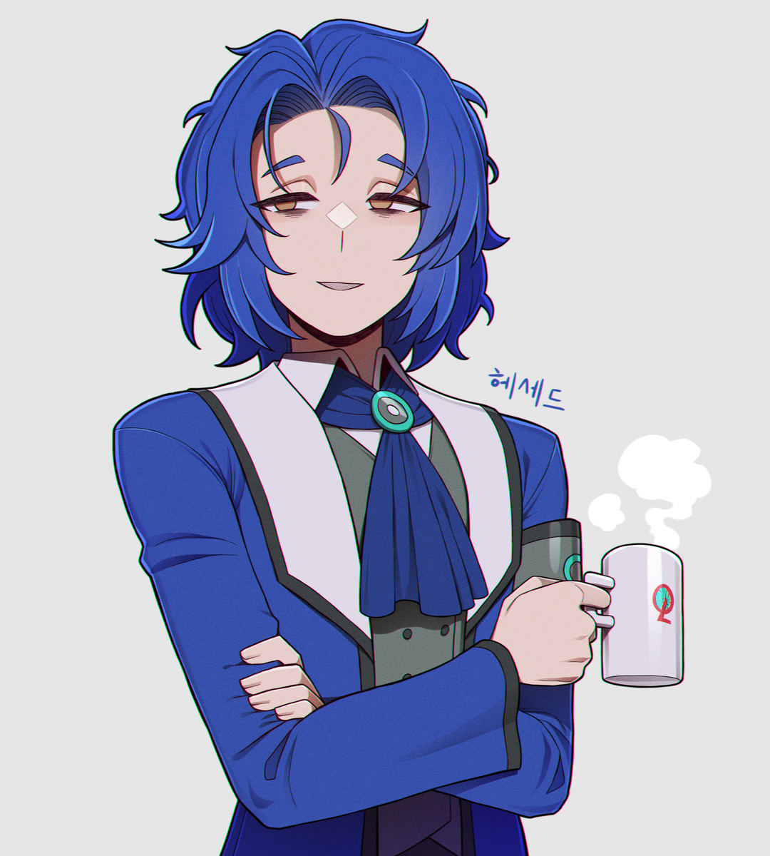 This is a pixiv picture whose title is 헤세드.