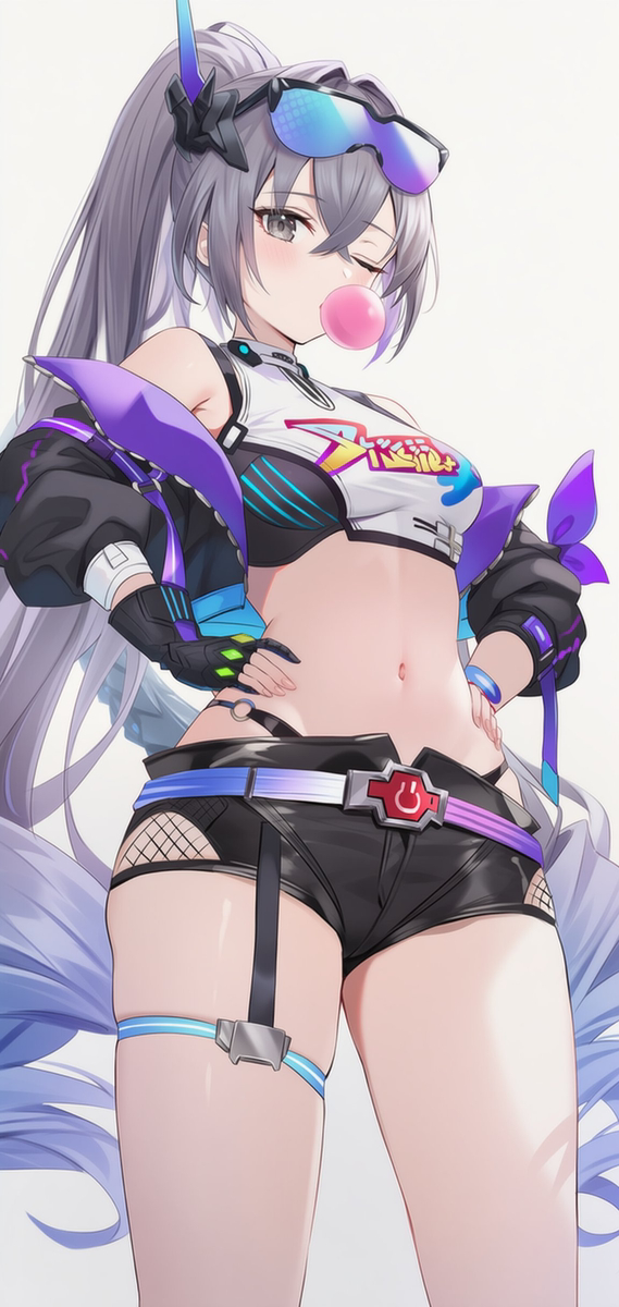 This is a pixiv picture whose title is 銀狼LV.999.
