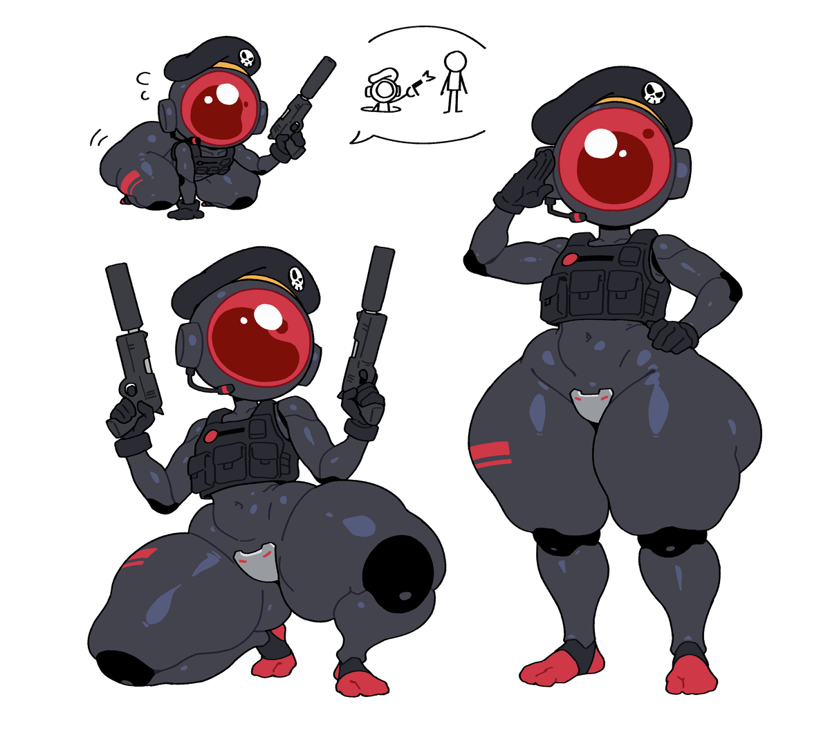 This is a pixiv picture whose title is 机器人突击队员（2p）.