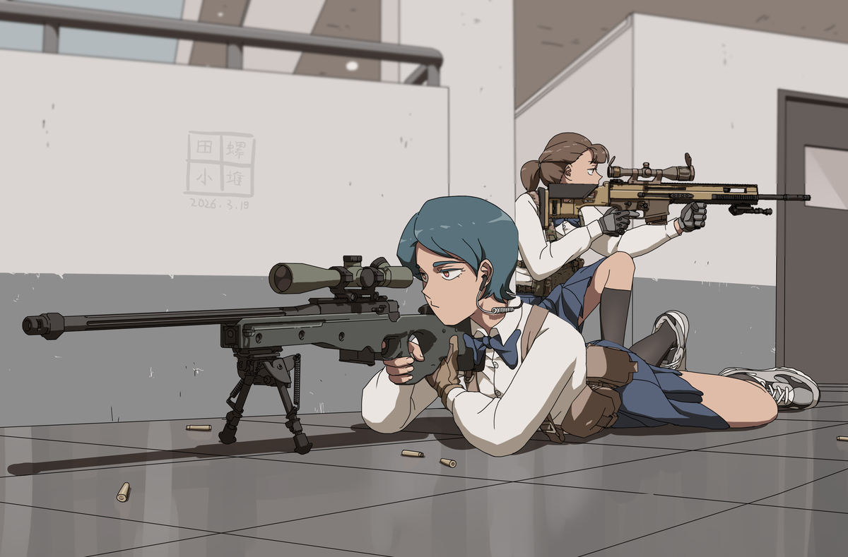 This is a pixiv picture whose title is 长走廊小组.
