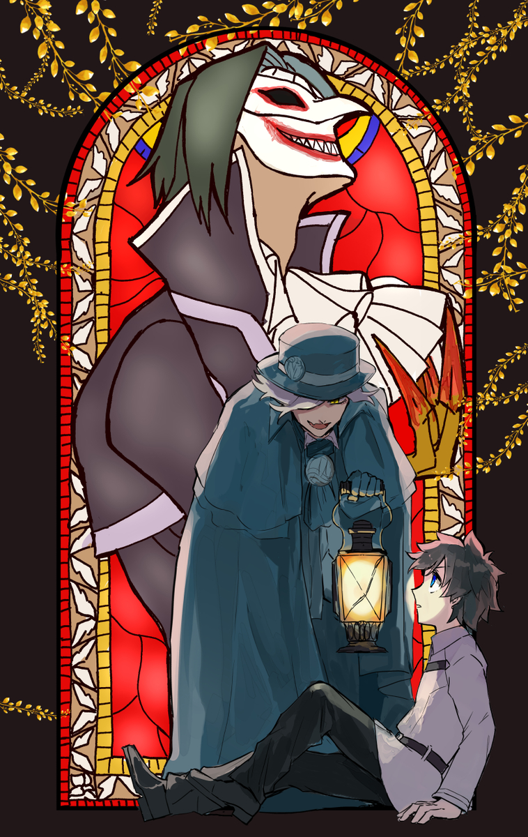 This is a pixiv picture whose title is 第一の扉・黒髪鬼.