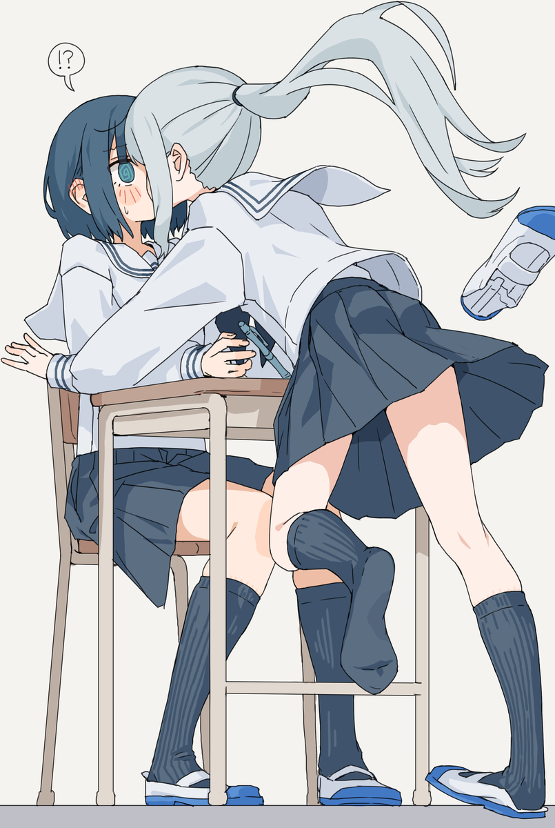 This is a pixiv picture whose title is バランスを崩してしまったことによる事故.