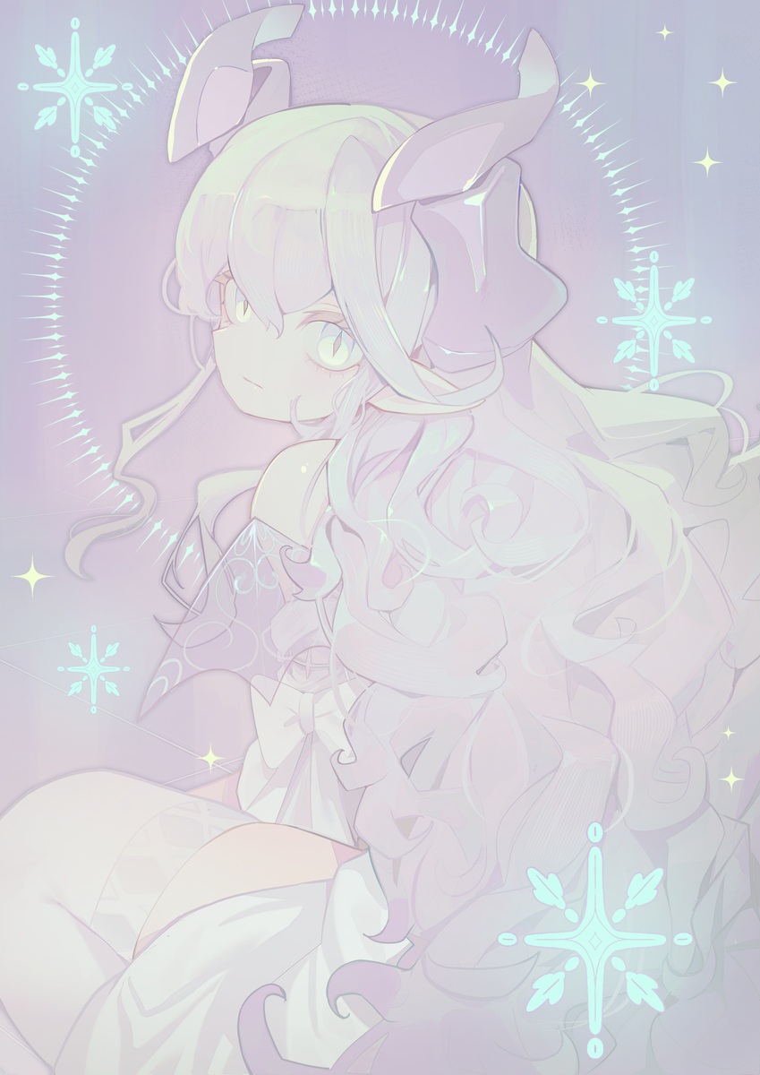 This is a pixiv picture whose title is 迷宮城の白銀姫.