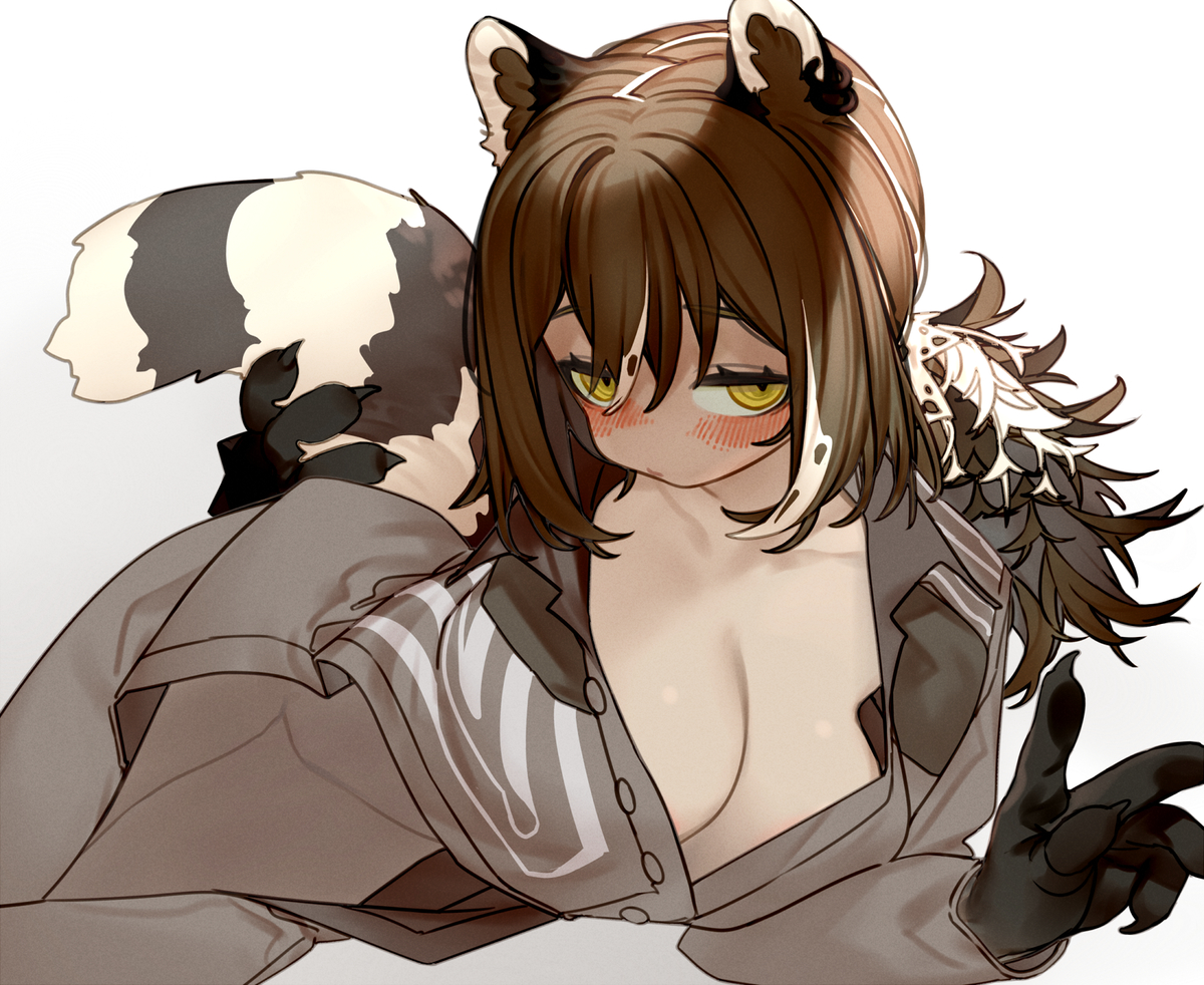 This is a pixiv picture whose title is 🦝.