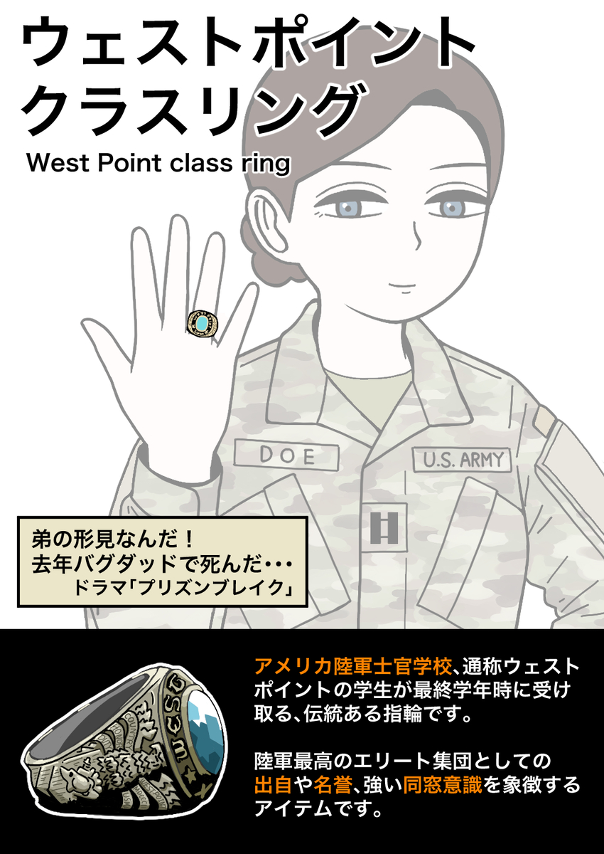 This is a pixiv picture whose title is ウェストポイント クラスリング.
