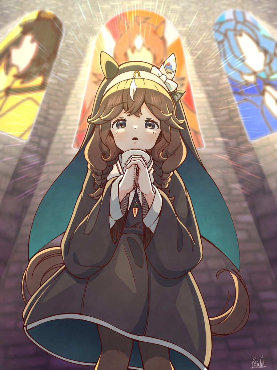 This is a pixiv picture whose title is ブーケちゃん(シスターの姿).