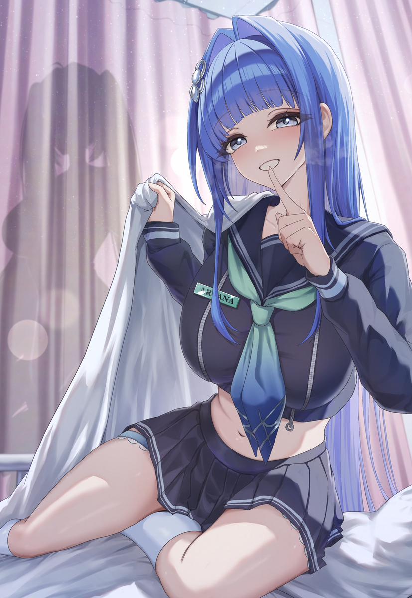 This is a pixiv picture whose title is 2人で次の授業、サボっちゃいませんか？.