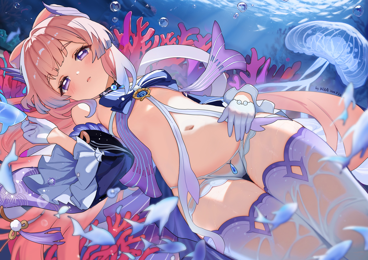 This is a pixiv picture whose title is 珊瑚宮心海🪸🫧.