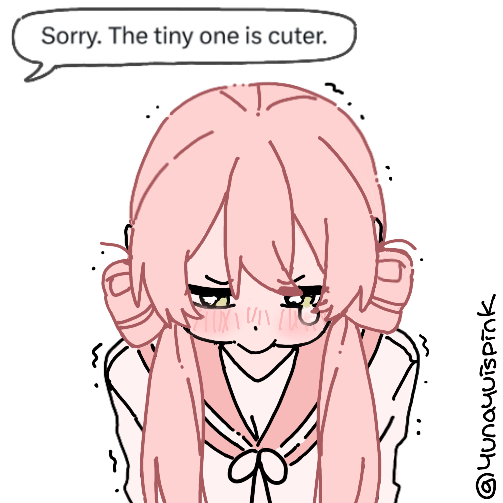 This is a pixiv picture whose title is >////<.