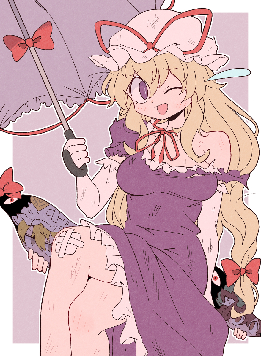 This is a pixiv picture whose title is ゆかりん撃破！.