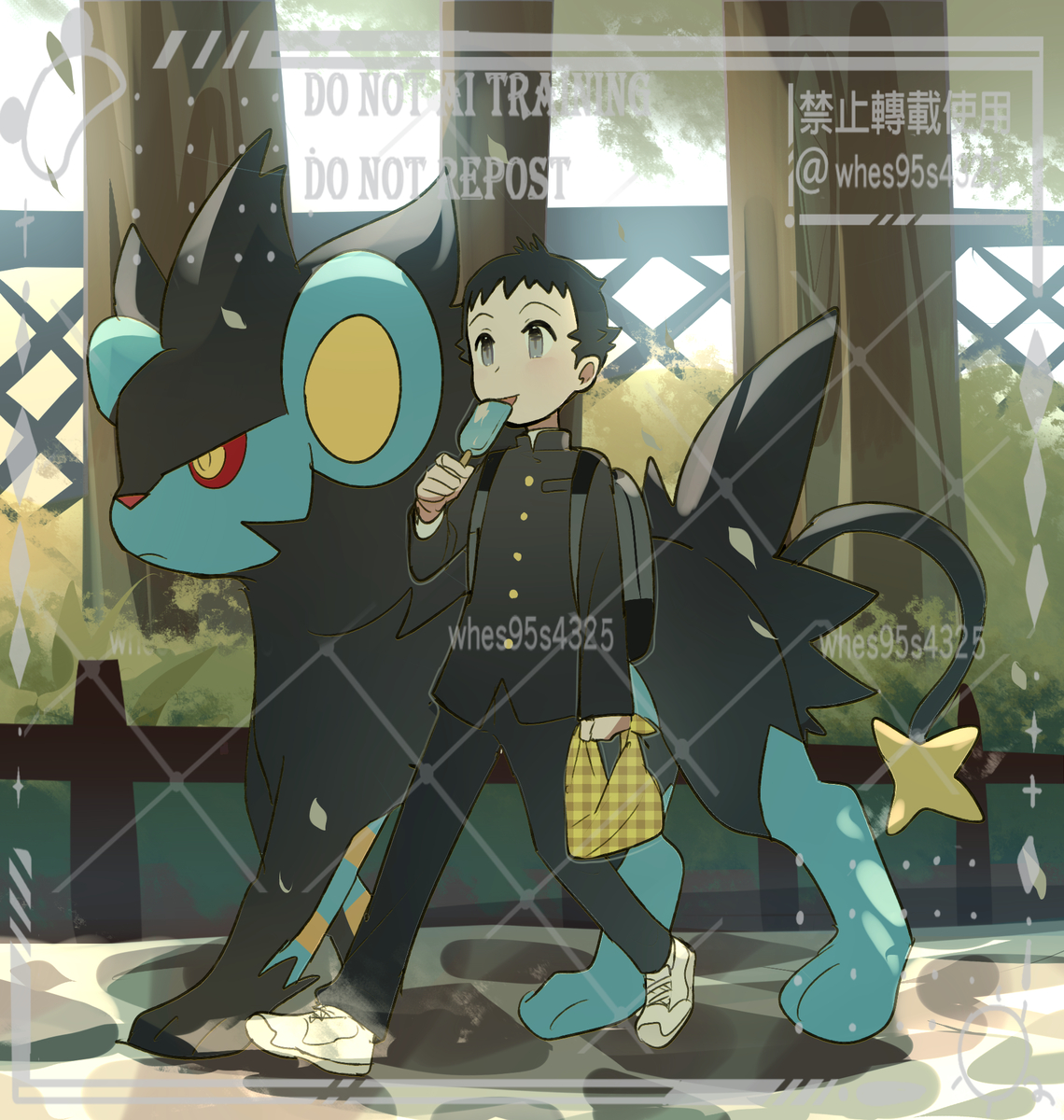 This is a pixiv picture whose title is 学ラン.