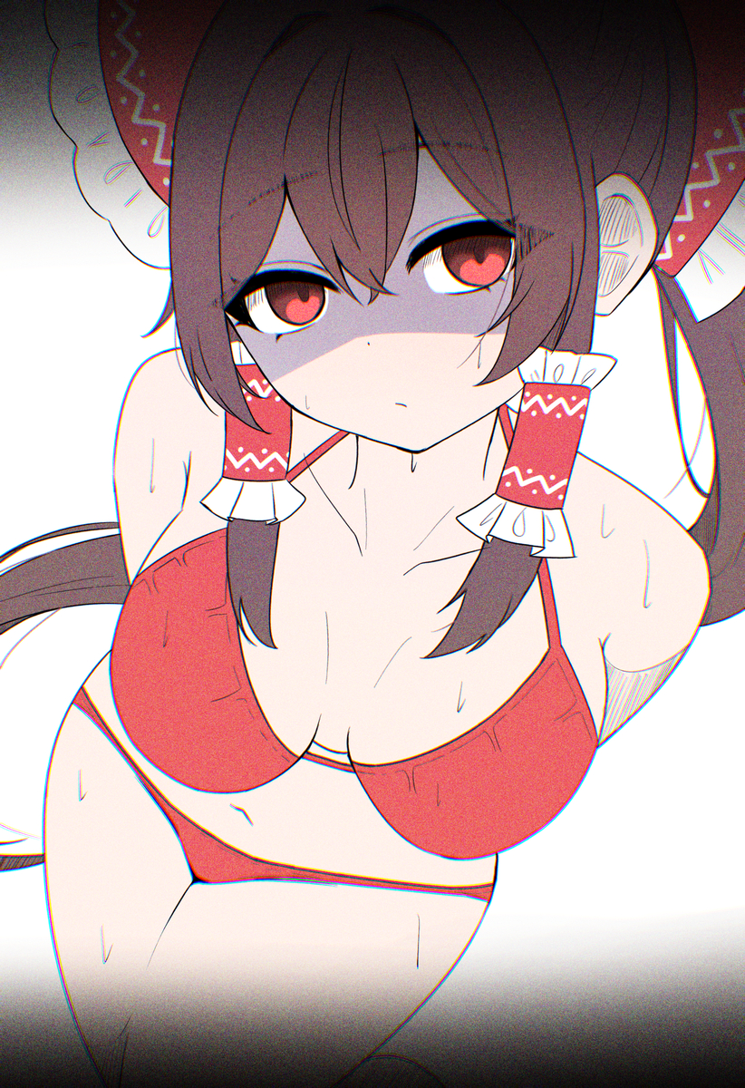 This is a pixiv picture whose title is 霊夢.