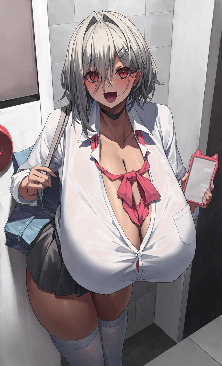 This is a pixiv picture whose title is 褐色娘！！.