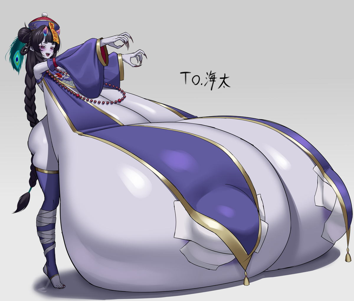 This is a pixiv picture whose title is 给海太老师的返图.