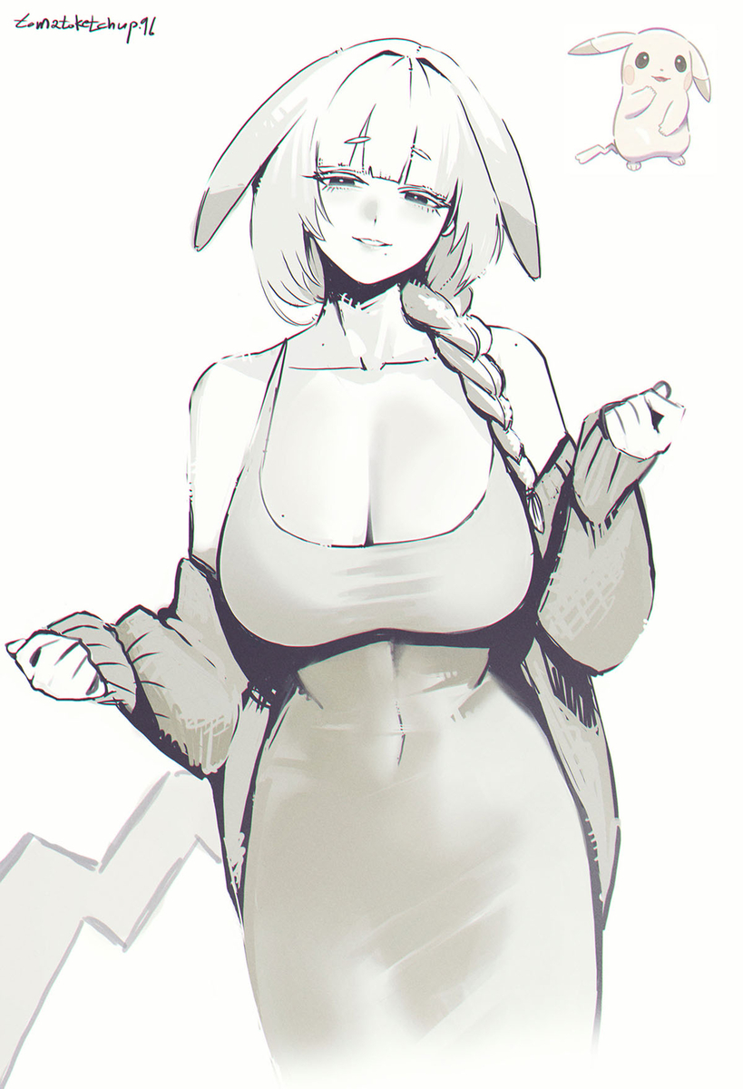 This is a pixiv picture whose title is 창백카츄 , peakychu.
