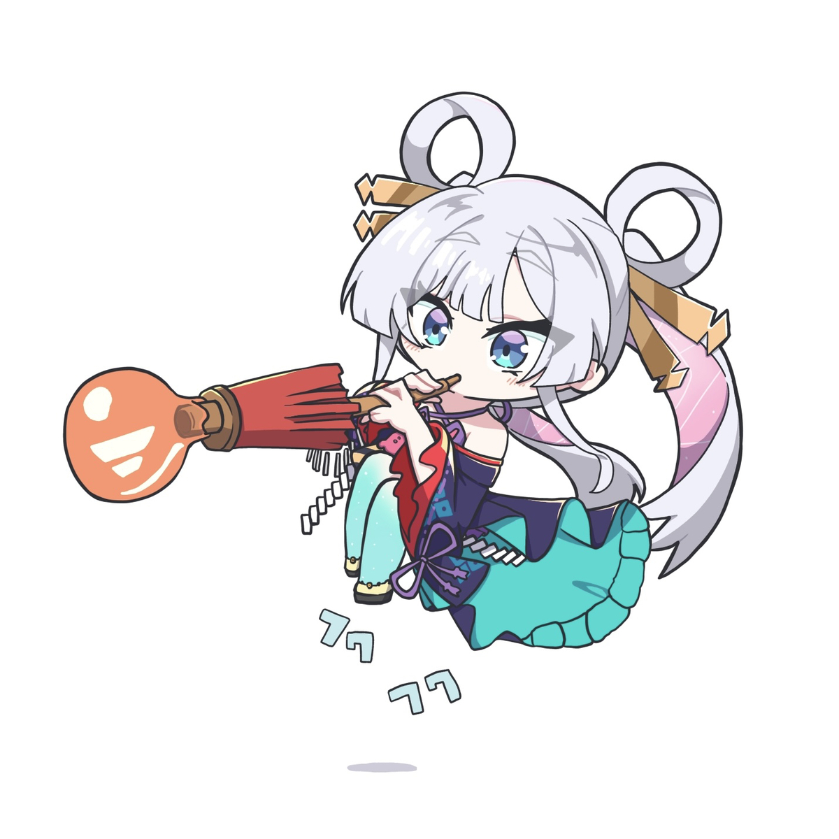 This is a pixiv picture whose title is 🎈〜.
