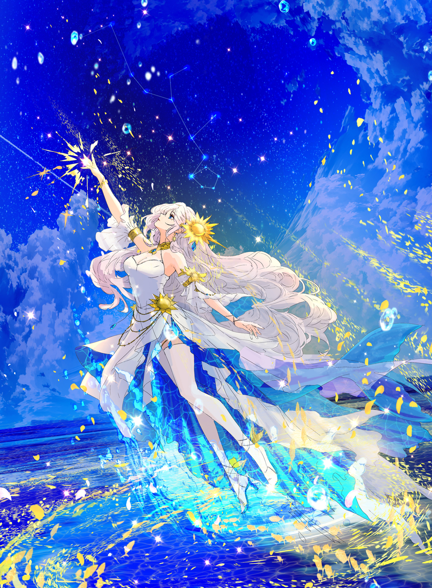 This is a pixiv picture whose title is 夢鯨神🌙⇦　　　　⇨☀️光夢鯨.