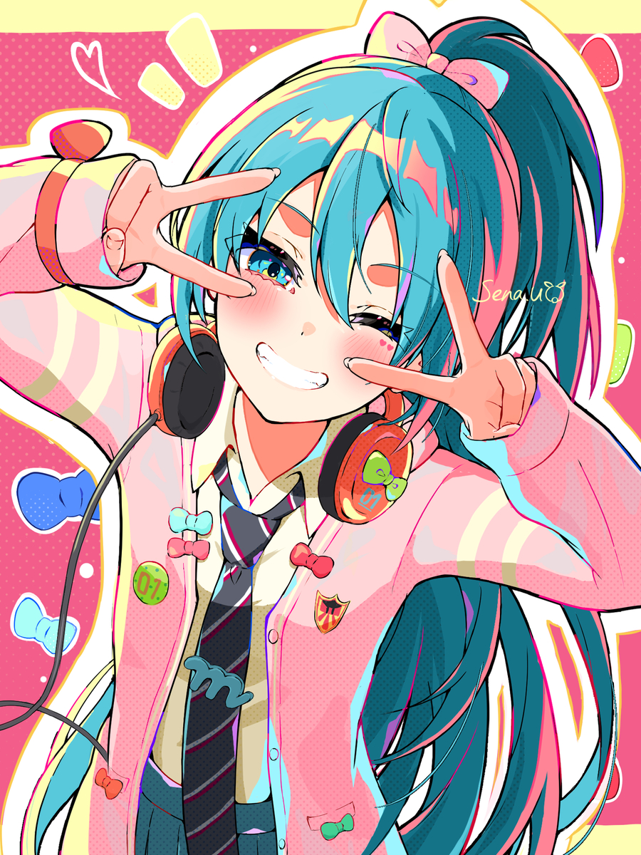 This is a pixiv picture whose title is リボンガール🎀.