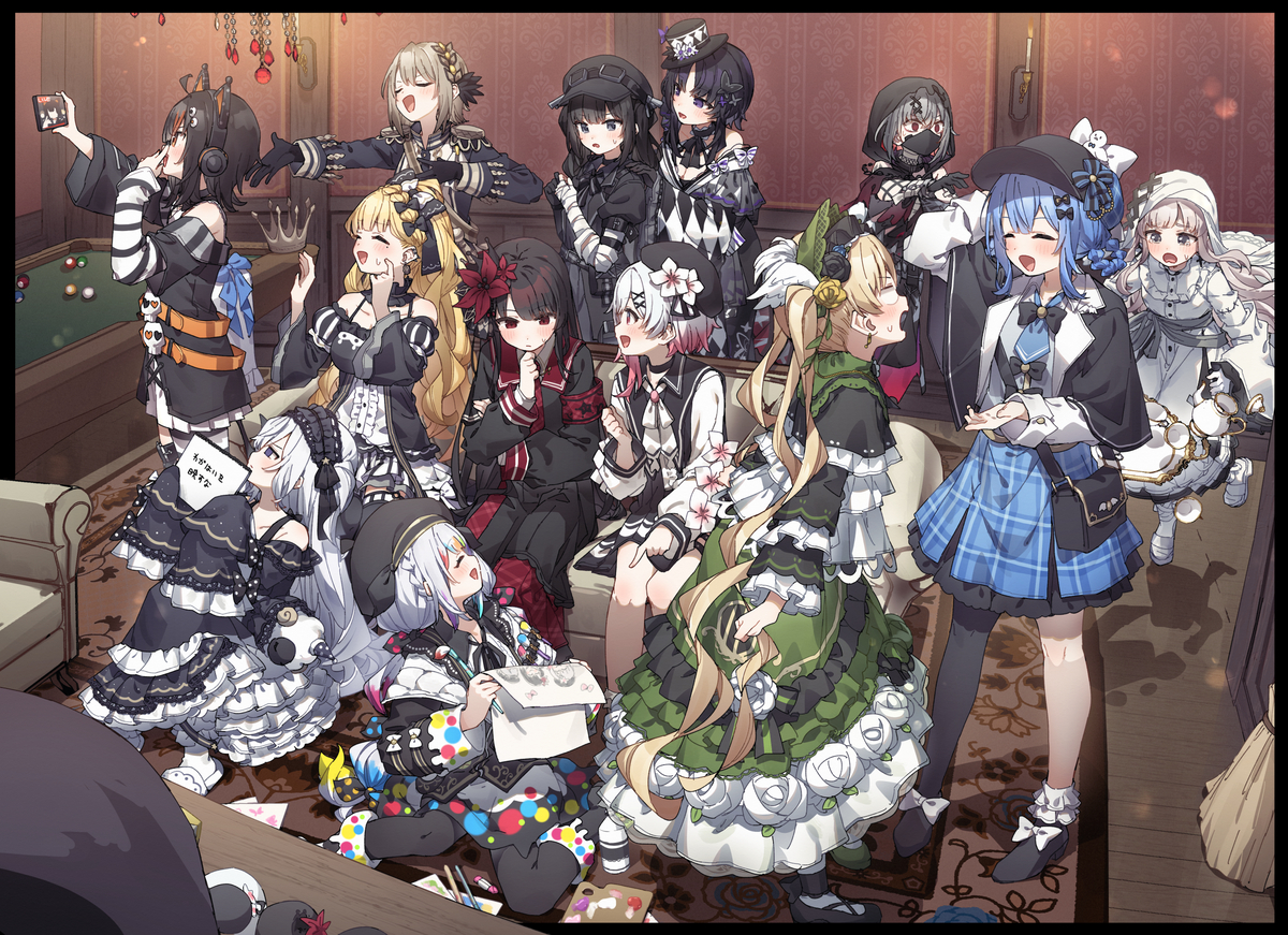 This is a pixiv picture whose title is 魔法少女ノ魔女裁判.