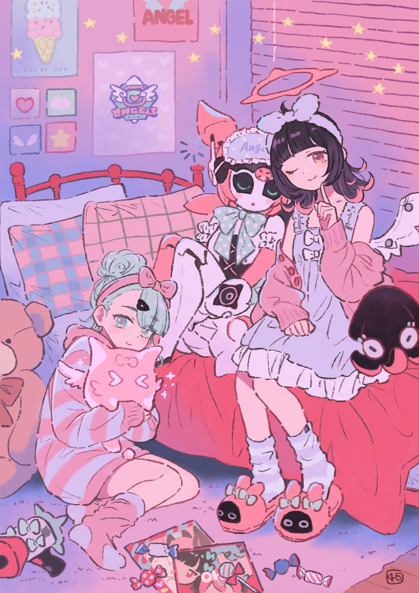 This is a pixiv picture whose title is パジャマパーティーエンジェル.