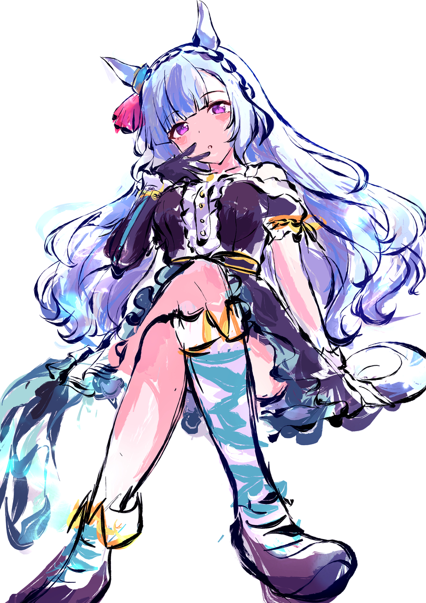 This is a pixiv picture whose title is メジロアルダン筆ペン.