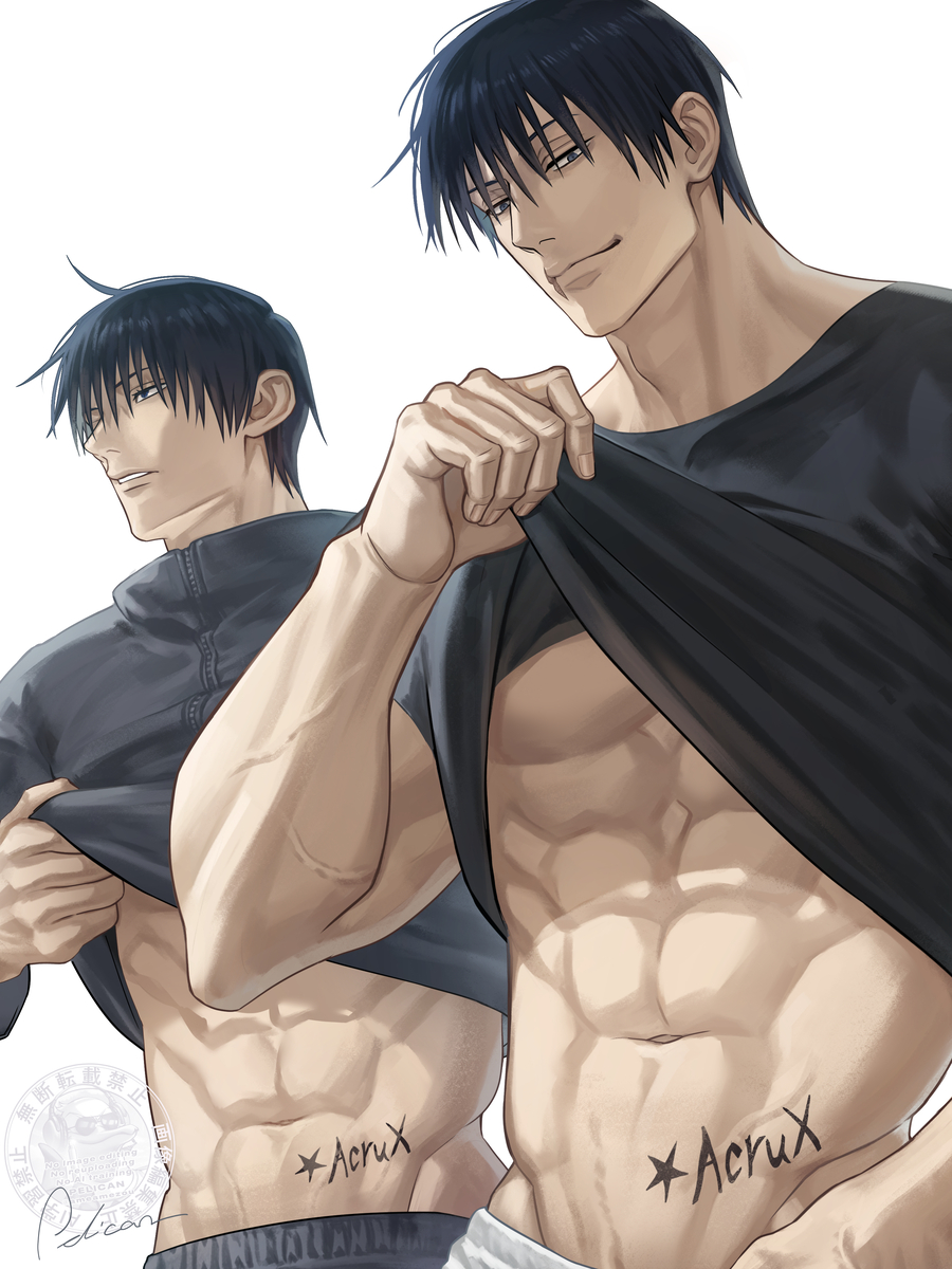 This is a pixiv picture whose title is 伏黒親子★ﾍﾟｱﾙｯｸｺｰﾃﾞ.