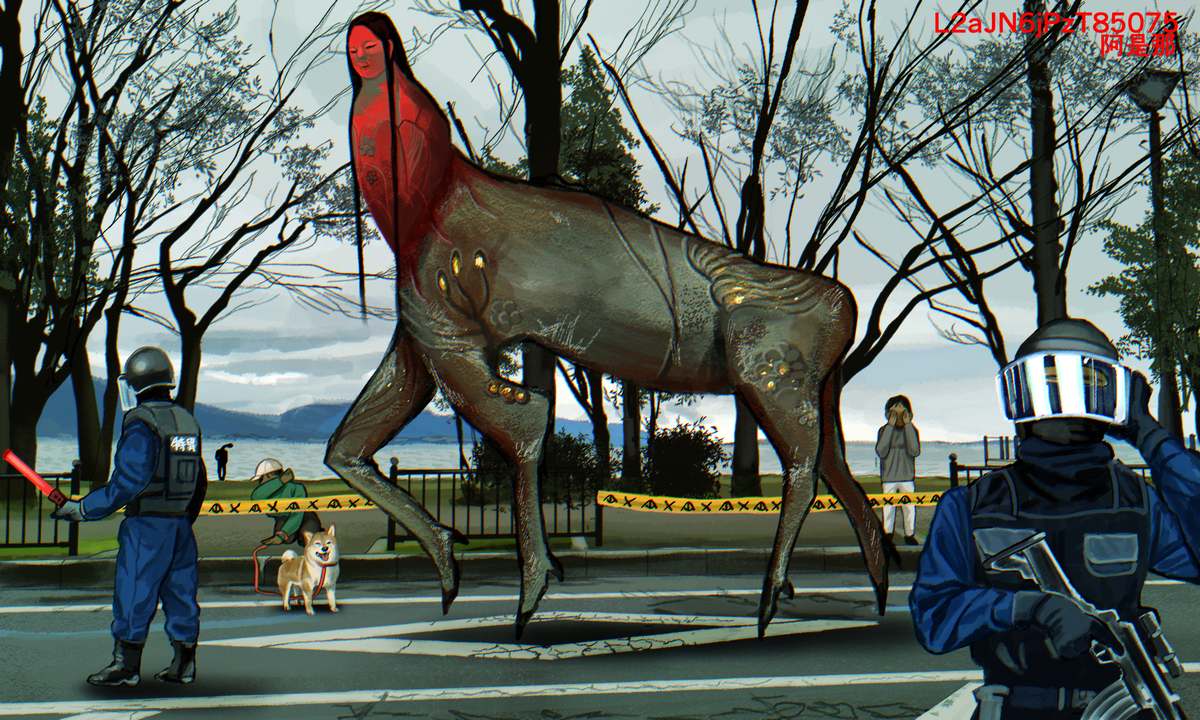 This is a pixiv picture whose title is -夢違叡羅観音巡行-.