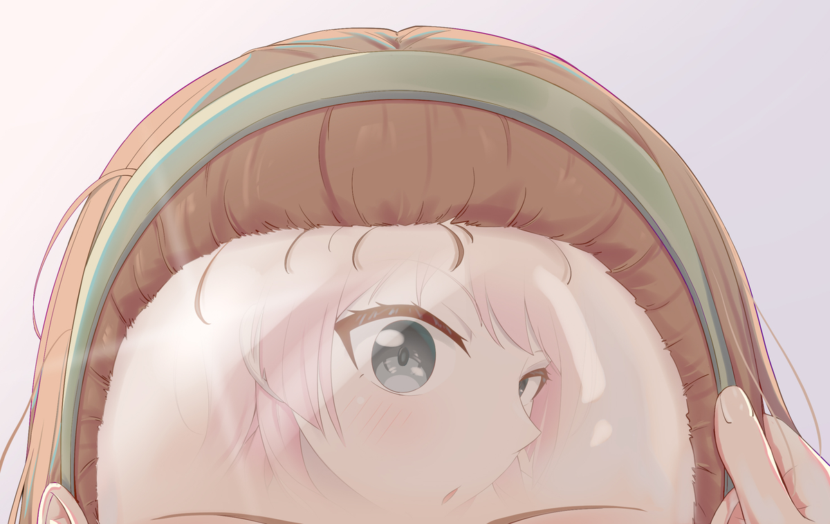 This is a pixiv picture whose title is 在照镜子的爱音.