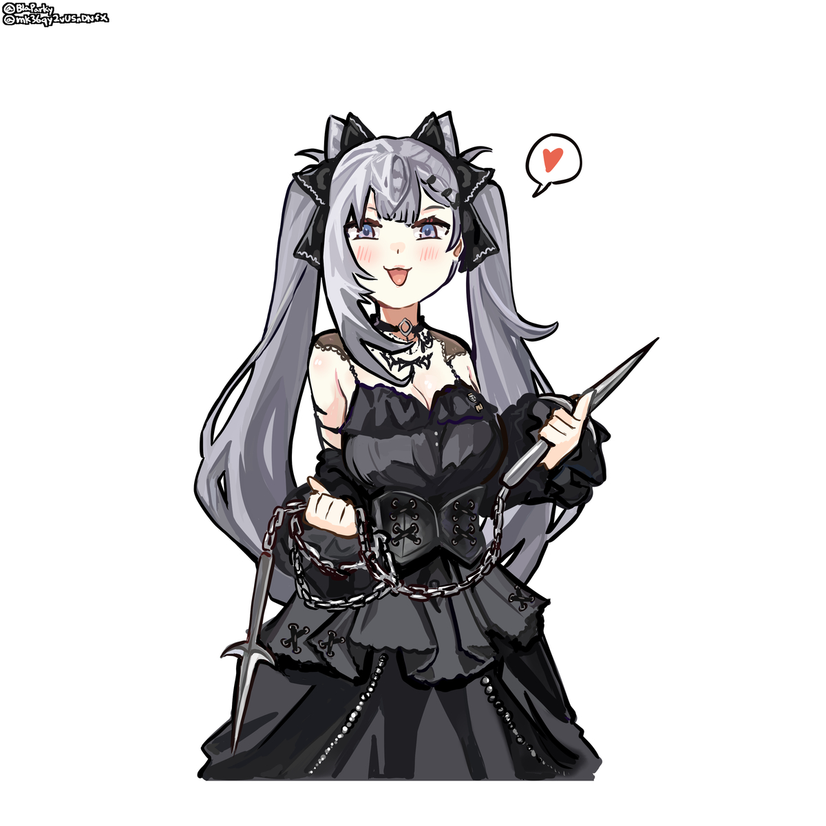 This is a pixiv picture whose title is Zeta New Goth Outfit.