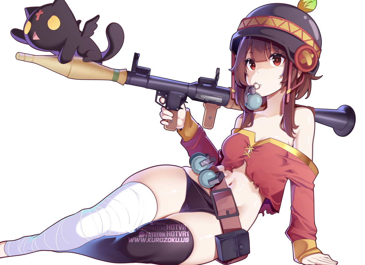 This is a pixiv picture whose title is Tactical Megumin.