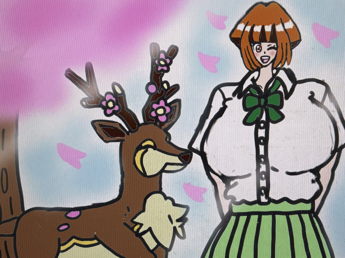 This is a pixiv picture whose title is 新緑の乙女・ナタネ&メブキジカ🍀🌸🍀.