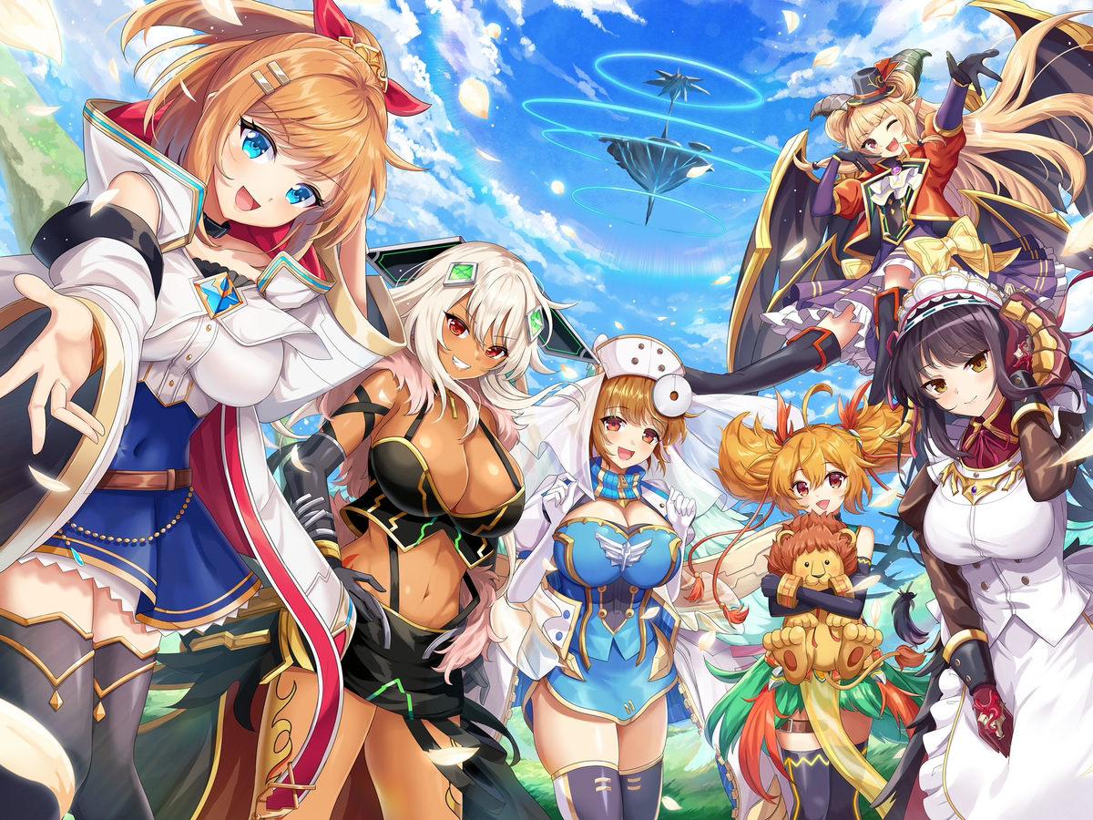 This is a pixiv picture whose title is 【仕事絵】神姫PROJECT 10周年記念イラスト.