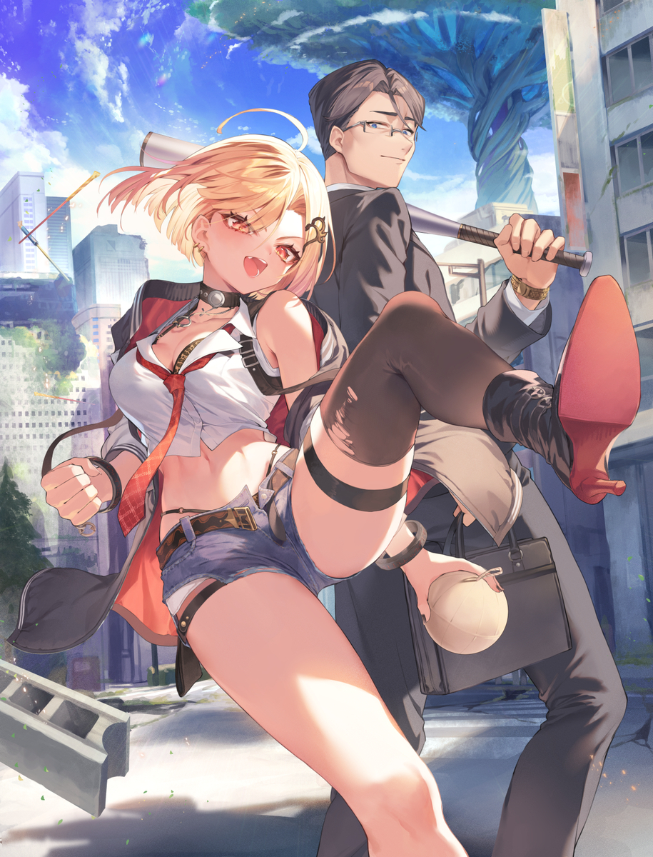 This is a pixiv picture whose title is 『地味なおじさん、実は英雄でした。5上』.