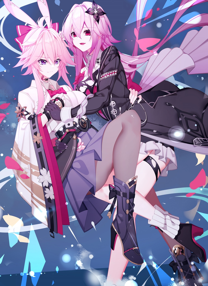 This is a pixiv picture whose title is 绯英&长夜月.