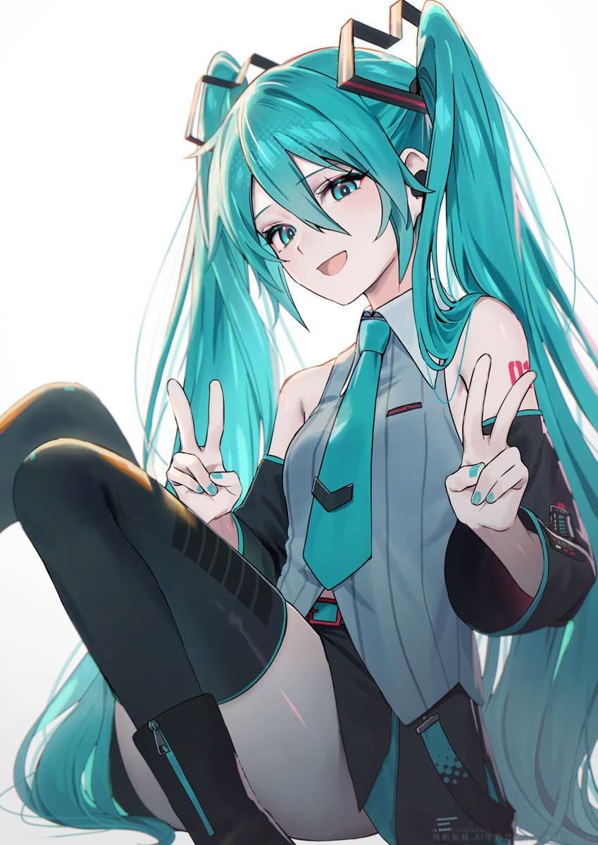 This is a pixiv picture whose title is 初音ミク.