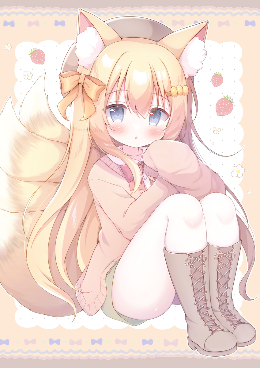 This is a pixiv picture whose title is 🦊🤎.