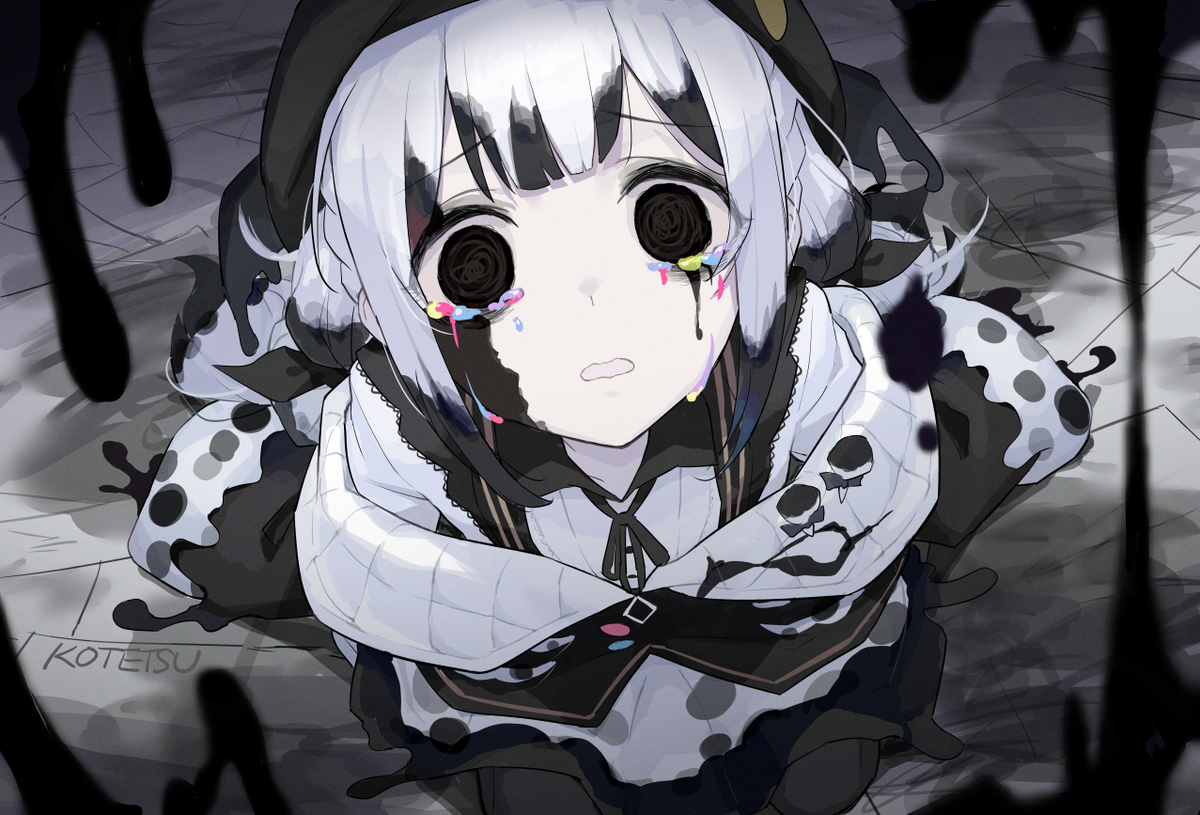 This is a pixiv picture whose title is 「　大嫌い、こんな”へたくそな絵”　」.