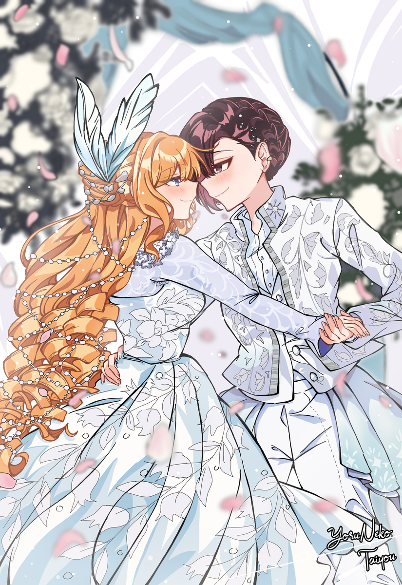 This is a pixiv picture whose title is Rei x Claire 2026 🖤💛.