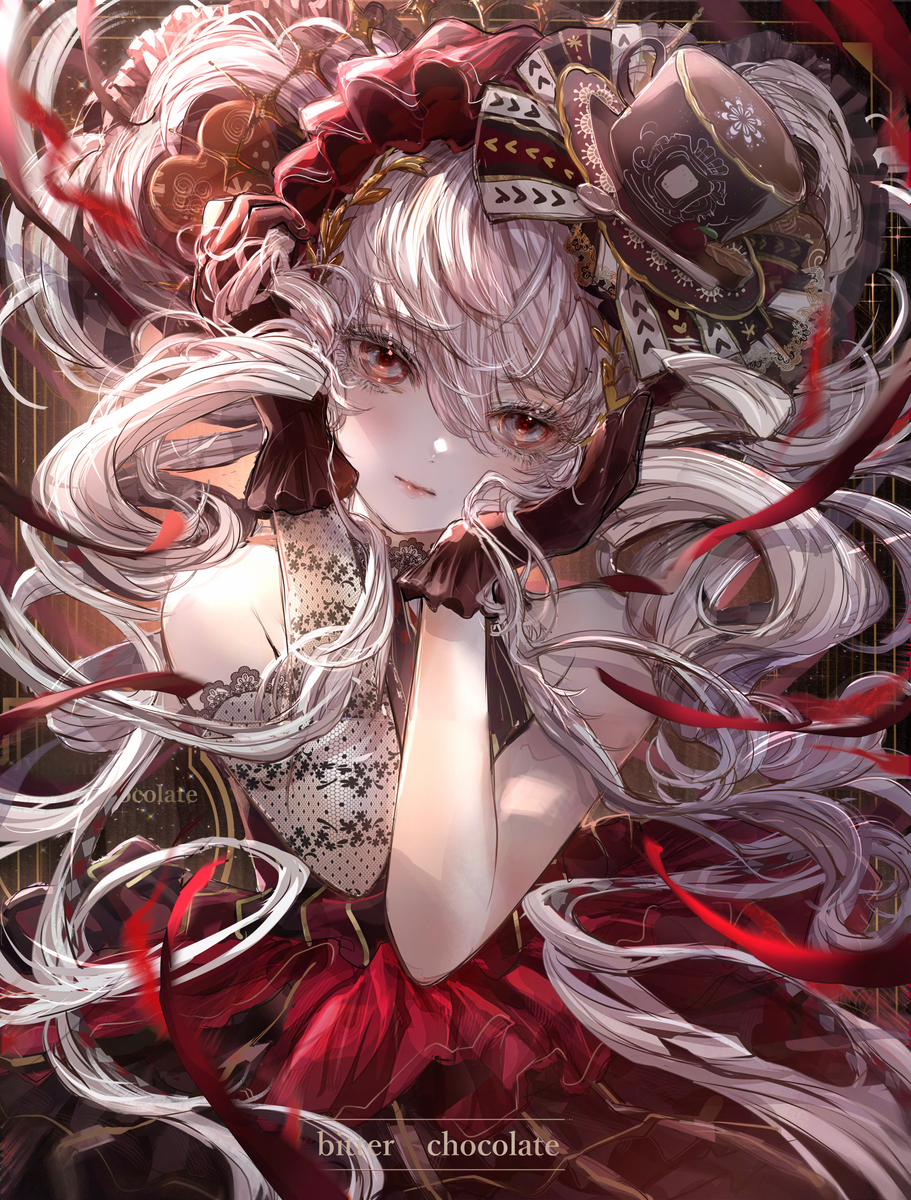 This is a pixiv picture whose title is Cruel Bitter Love — 涙に溶ける、苛烈な赤.