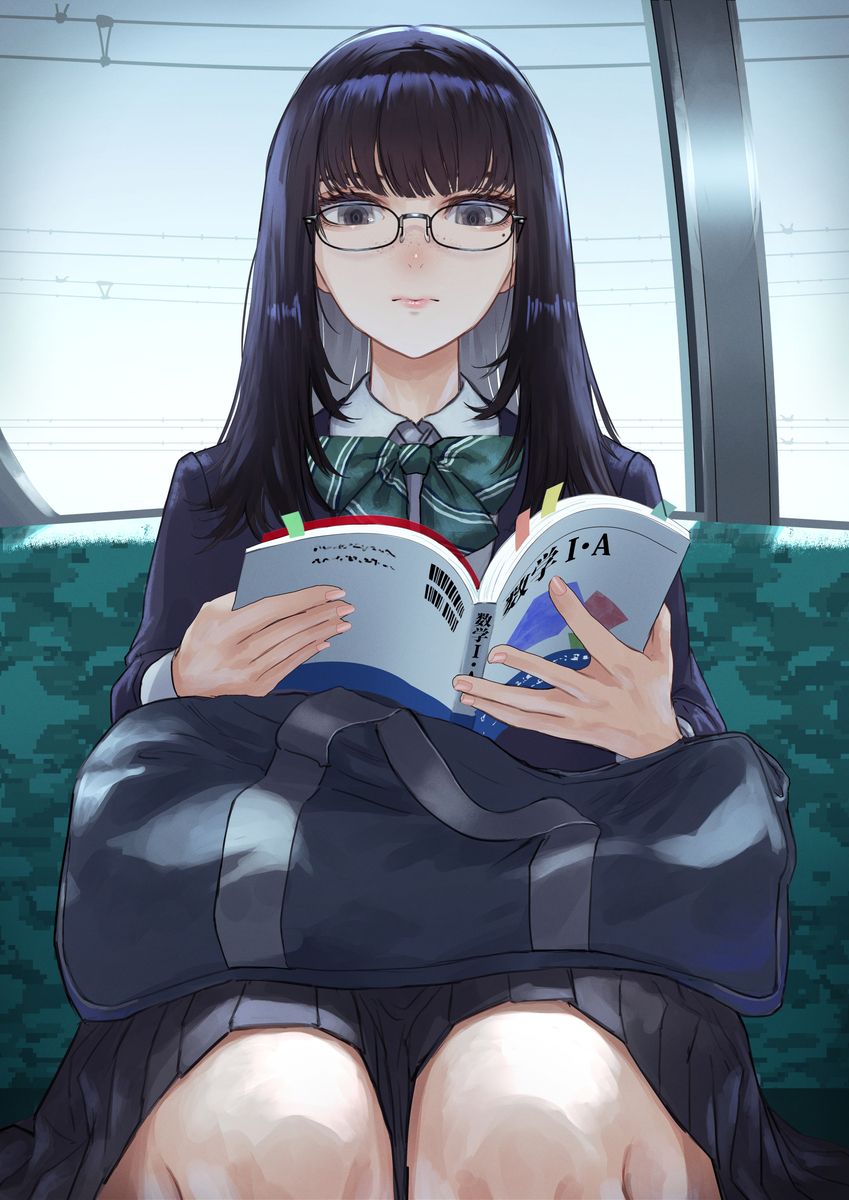 This is a pixiv picture whose title is 通学.