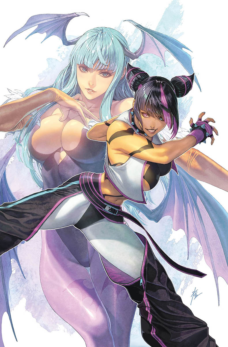 This is a pixiv picture whose title is モリガン＆ジュリ.