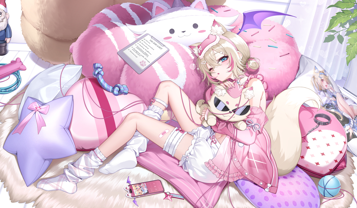 This is a pixiv picture whose title is Sleepy Mogojyan.